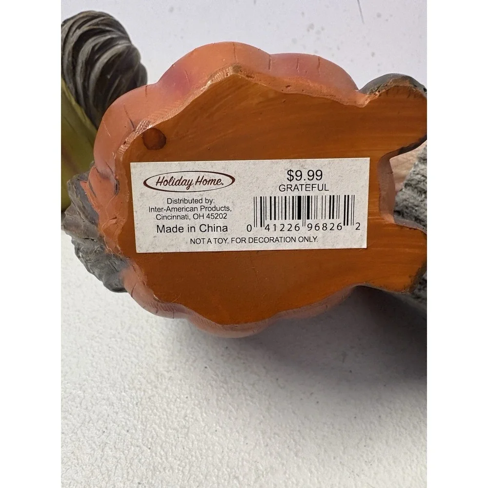 Holiday‎ Home Squirrels Pumpkin Table Piece 5.5